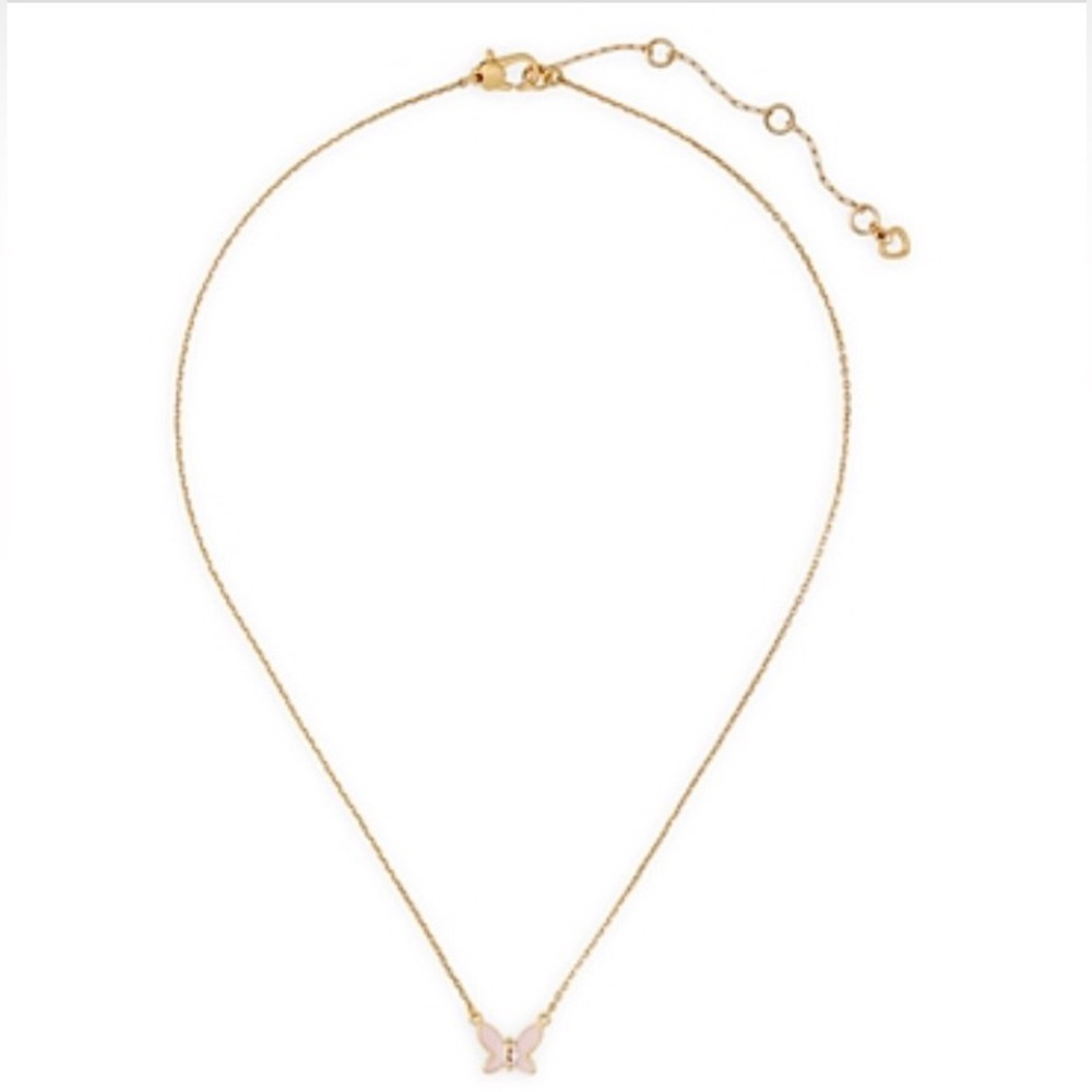 NWT Kate Spade New York Gold-Tone CZ & Colored Butterfly Pendant Necklace